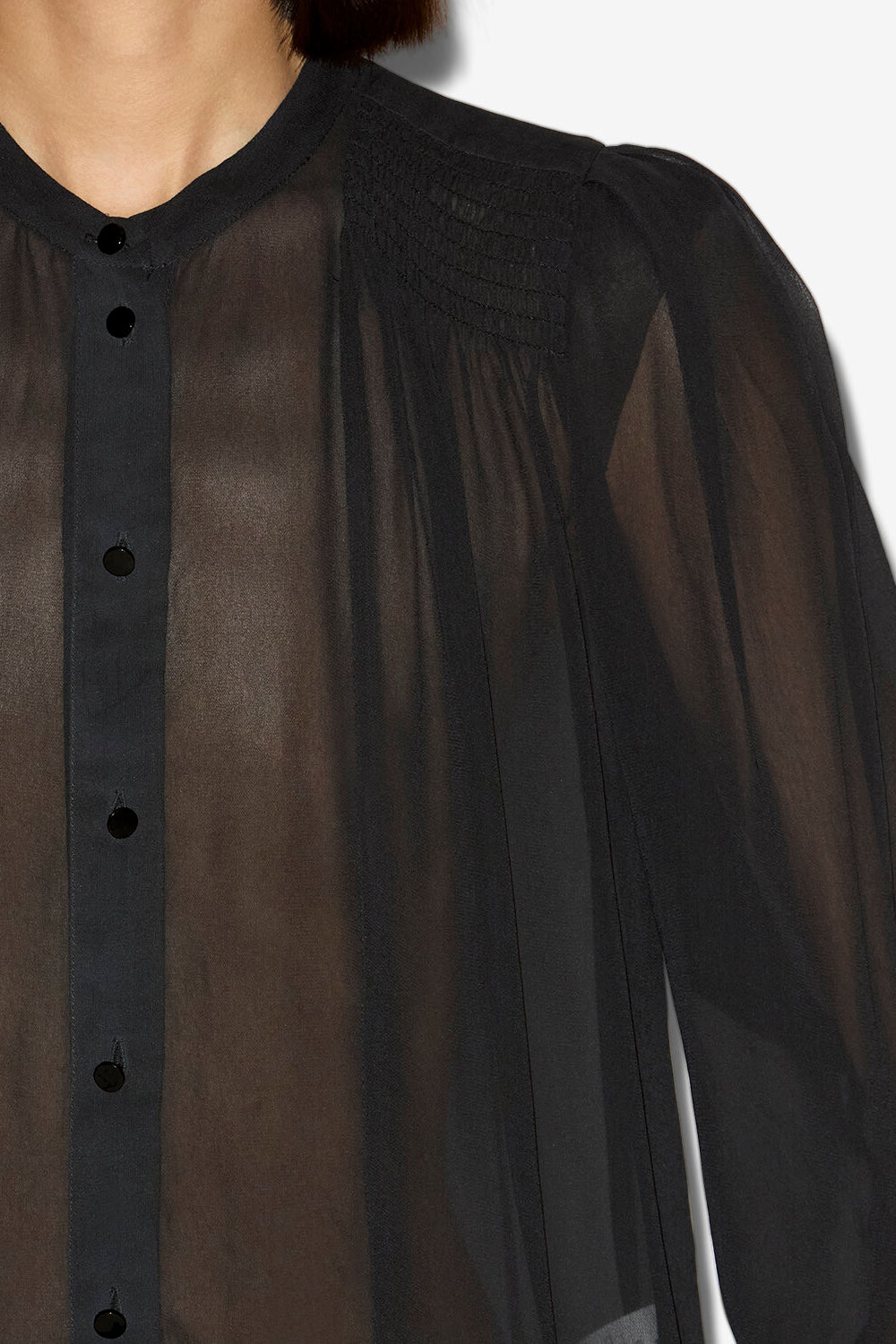 Noeline printed crepe blouse - Black - Woman - 3