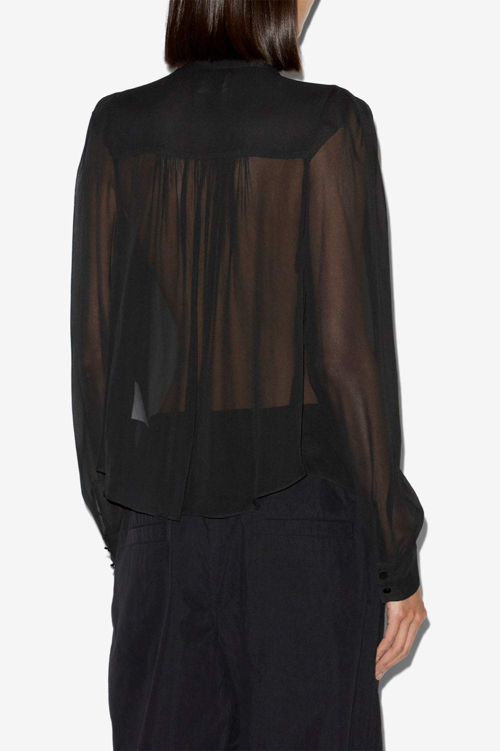 Noeline printed crepe blouse - Black - Woman - 5
