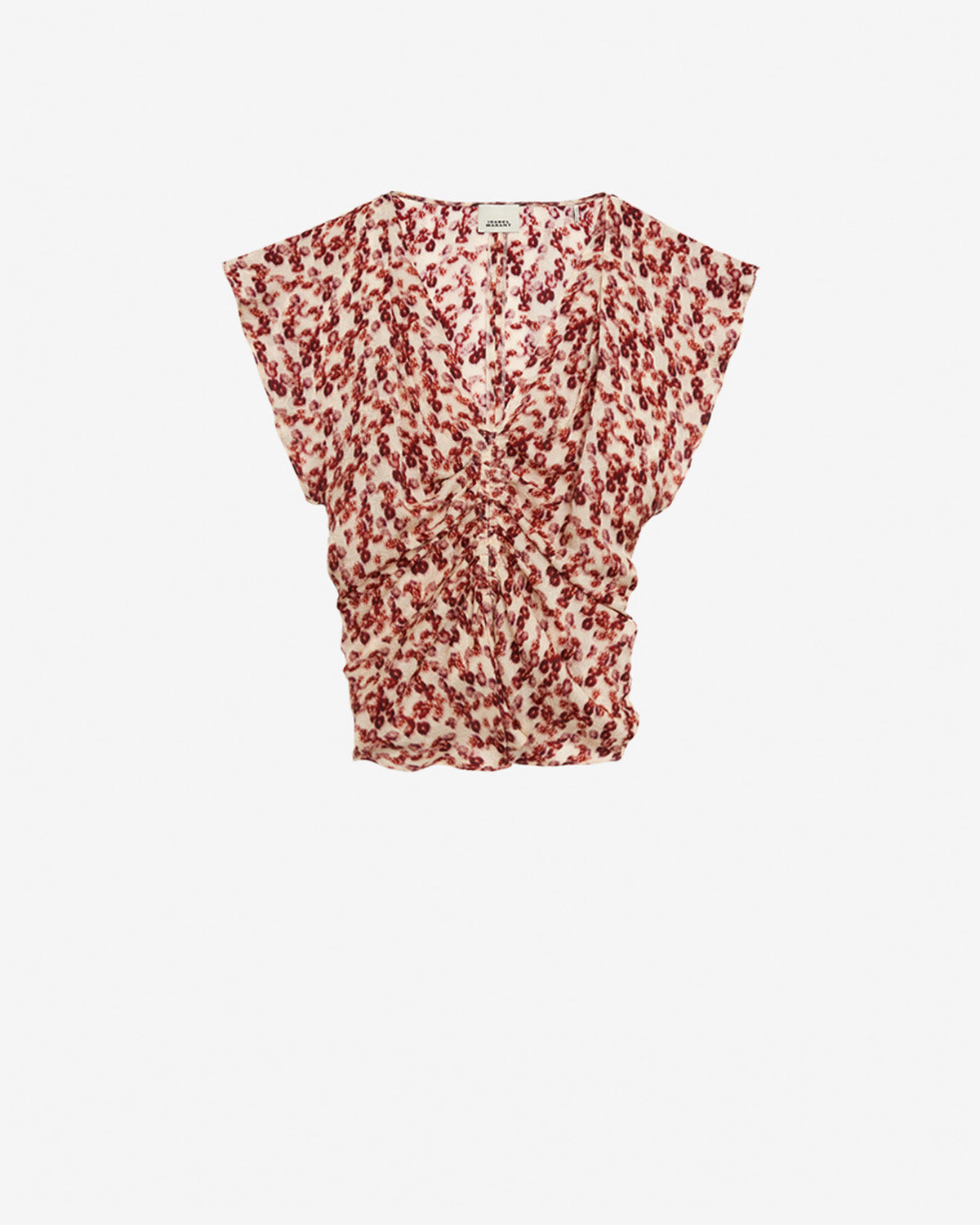 Lonea モチーフ入りジャカード製 フリュイドトップス - Garnet - Woman - 5