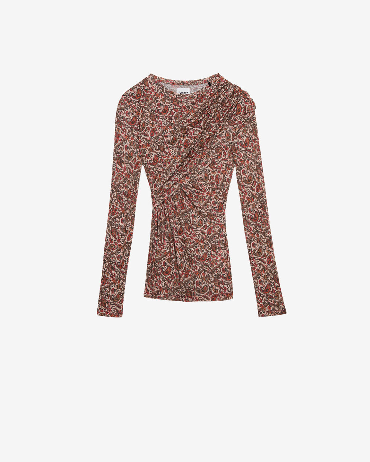 Top dressi en jersey drapé - Orange - Woman - 4