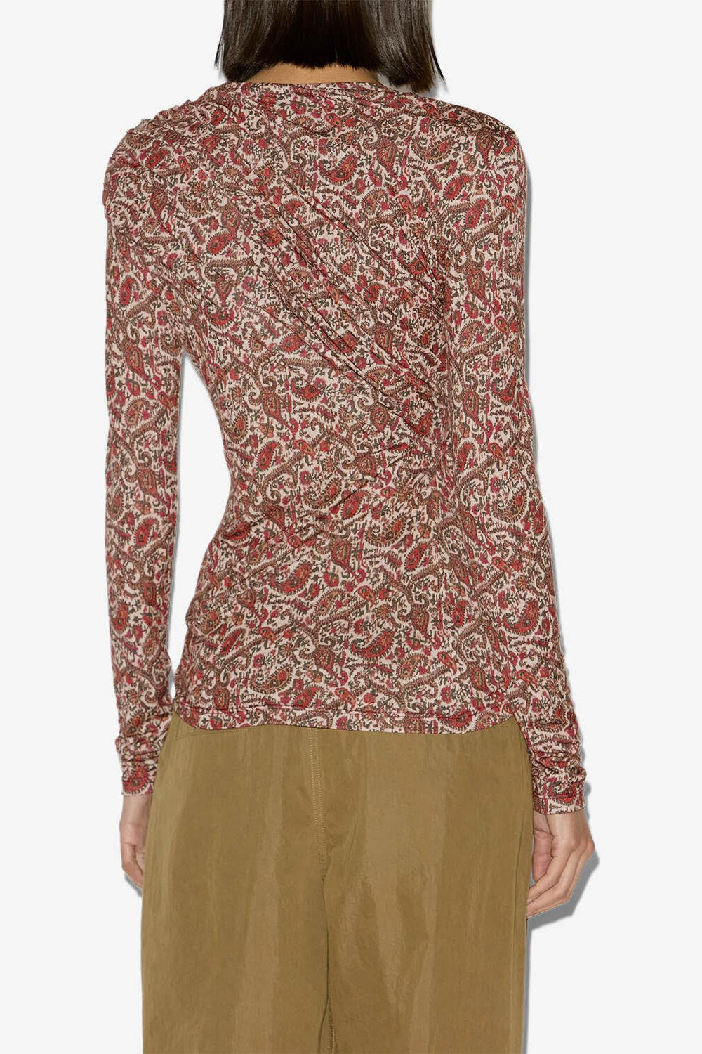 Dressi draped jersey top - Orange - Woman - 4