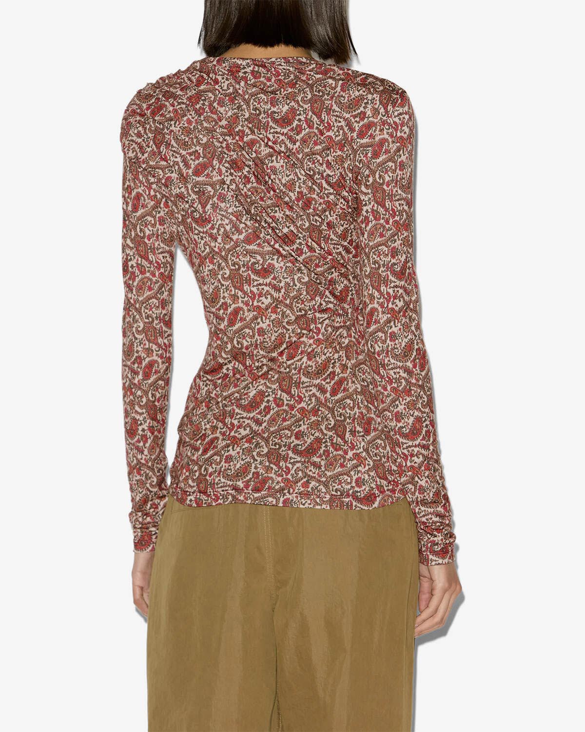 Top dressi en jersey drapé - Orange - Woman - 3
