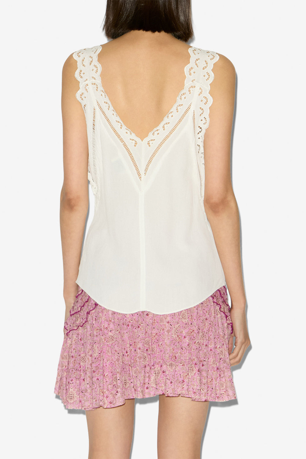 Top fradela mit lochstickereien - Weiß - Woman - 5