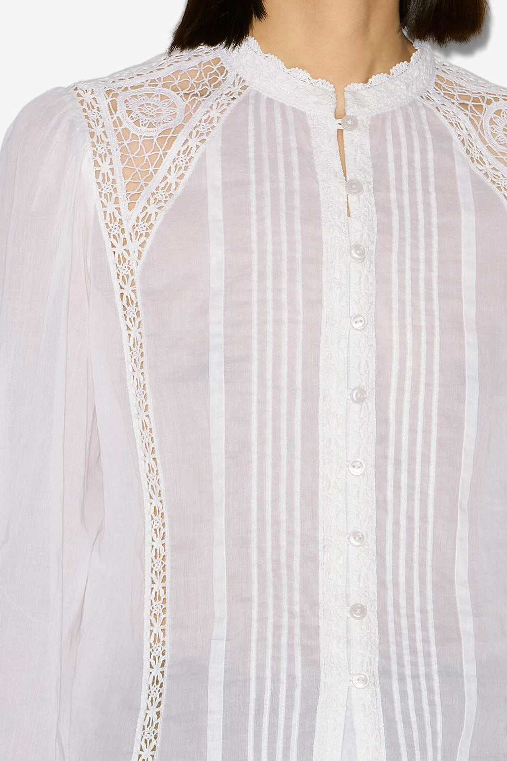 Blouse greicy en voile de coton  - Blanc - Woman - 3