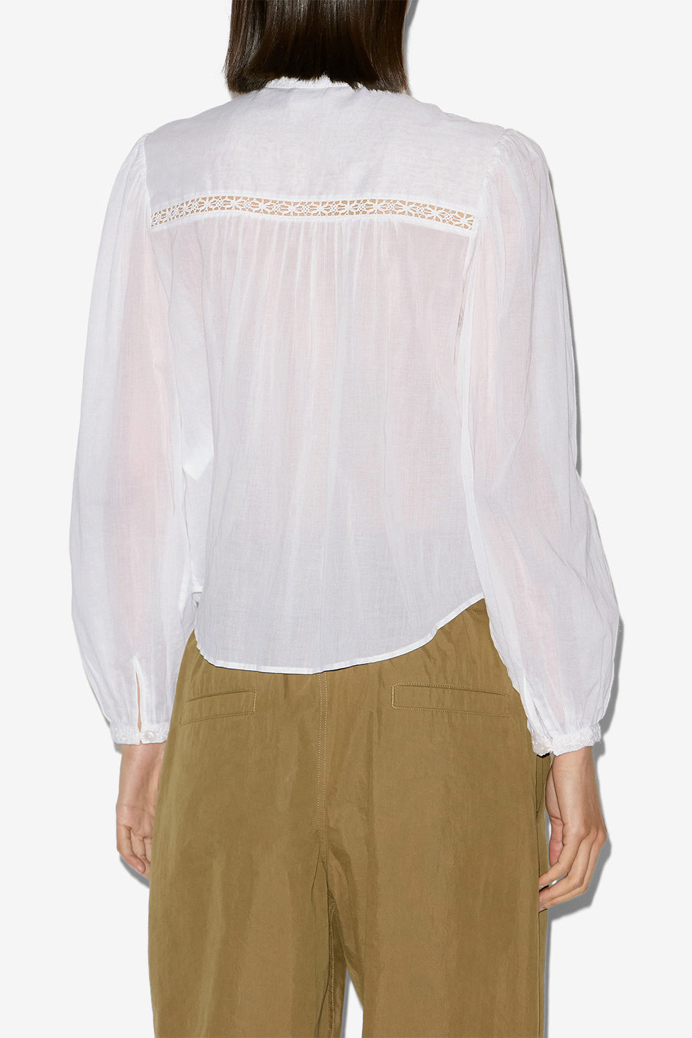 Blouse greicy en voile de coton  - Blanc - Woman - 5
