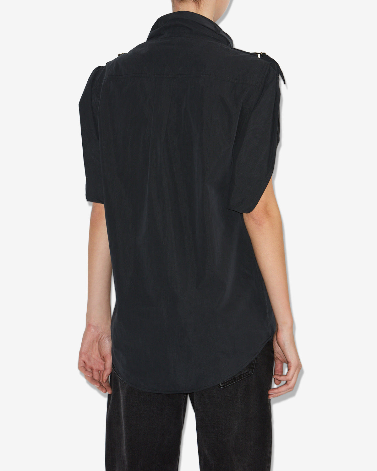 Nemia crisp cotton top - Black - Woman - 4