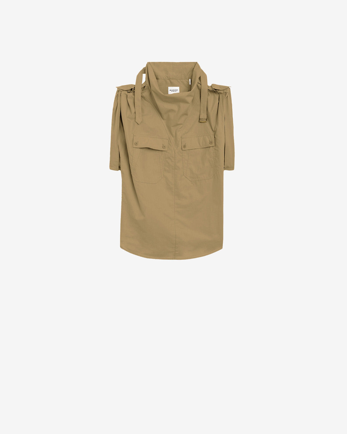 Nemia crisp cotton top - Khaki - Woman - 5