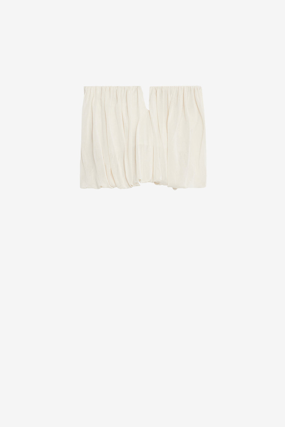 Amalia draped jersey bustier top - Ecru - Woman - 1