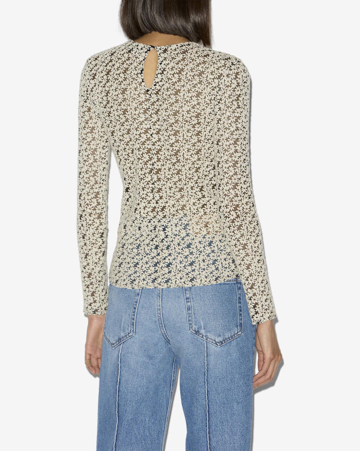 Top soline Woman Ecru and black 4
