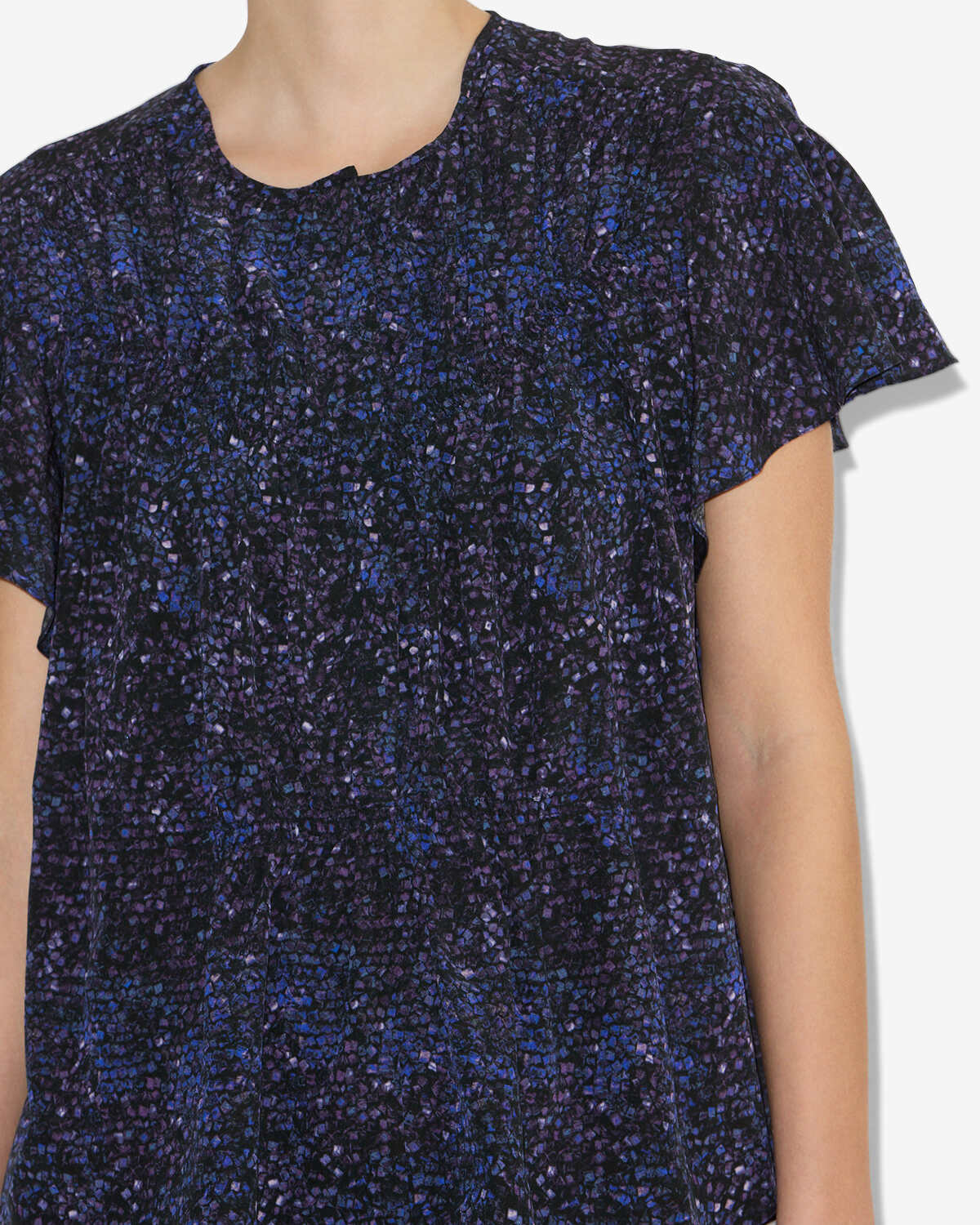 Top synda in seta stampata - Midnight - Woman - 2