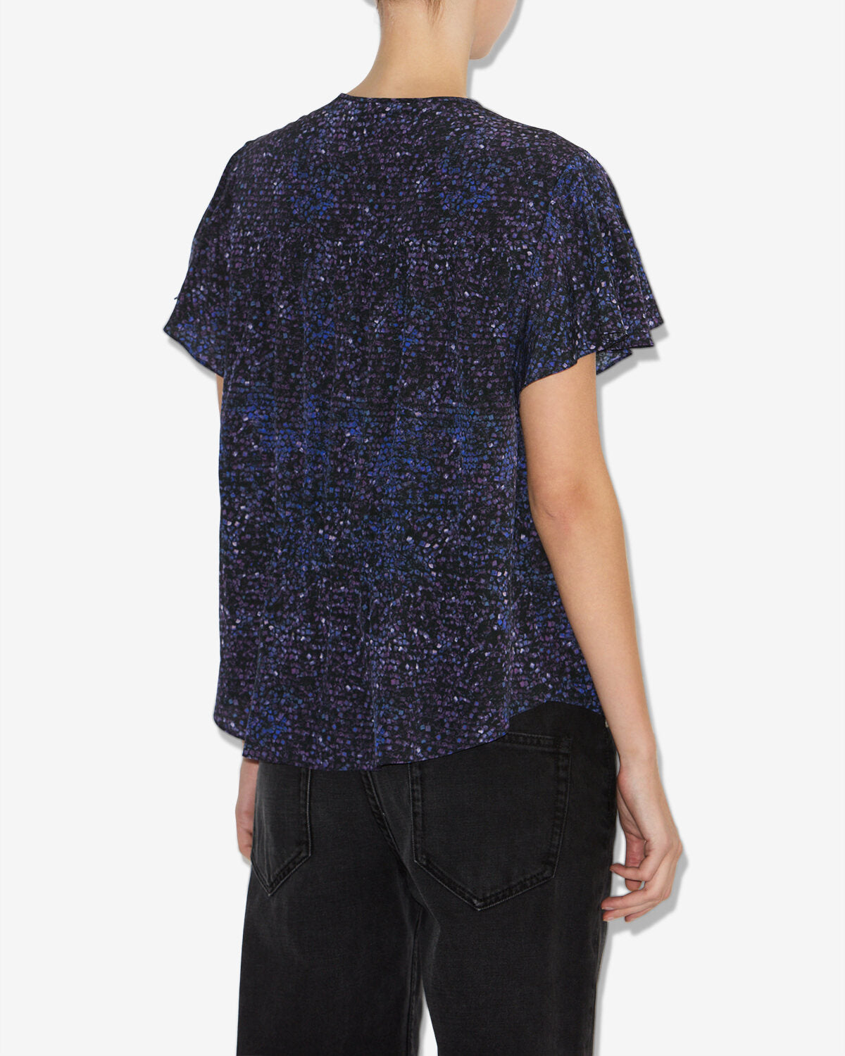 Top synda in seta stampata - Midnight - Woman - 4