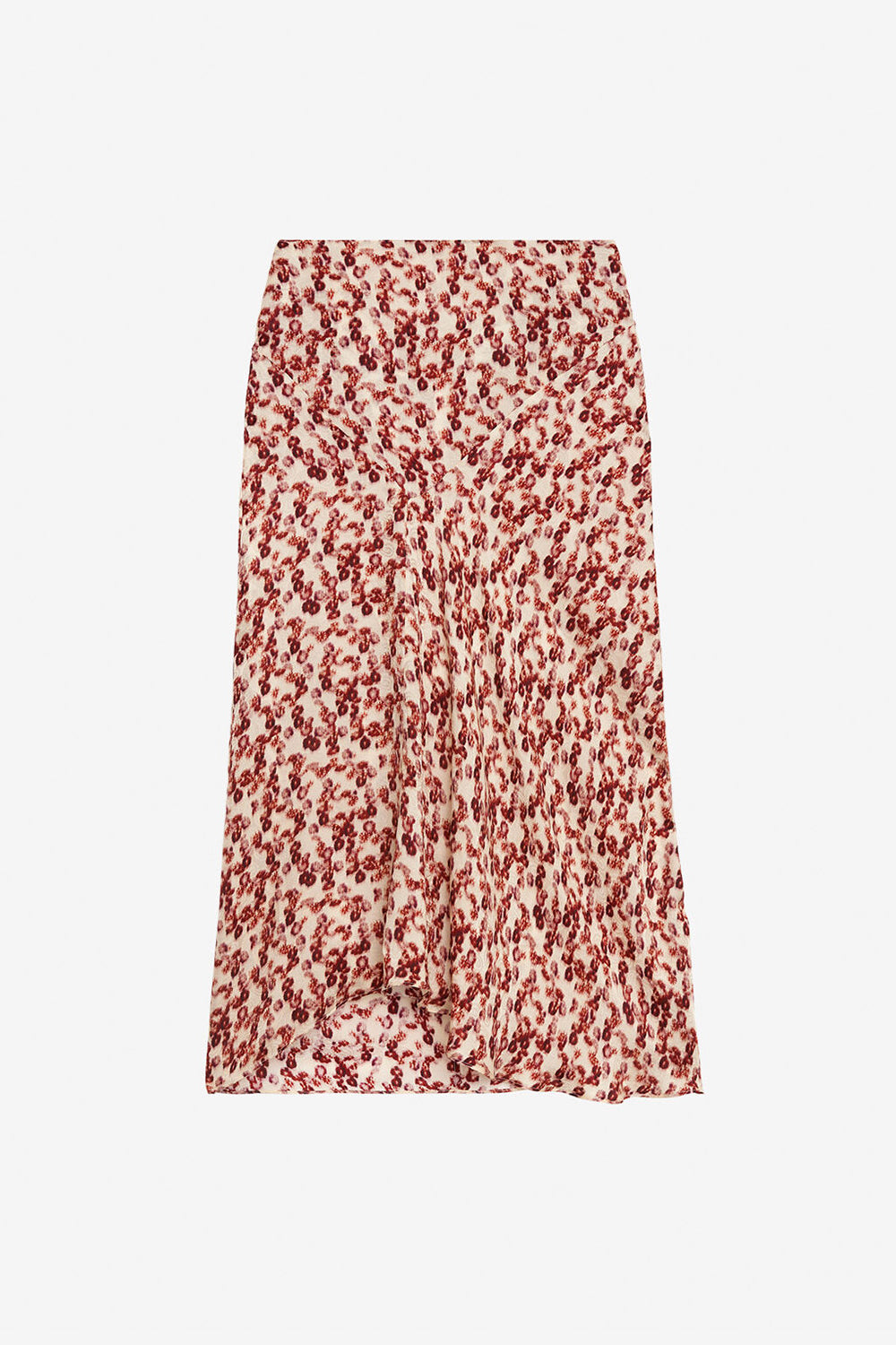 Jupe midi lisanne en jacquard à motif - Rouge grenat - Woman - 1