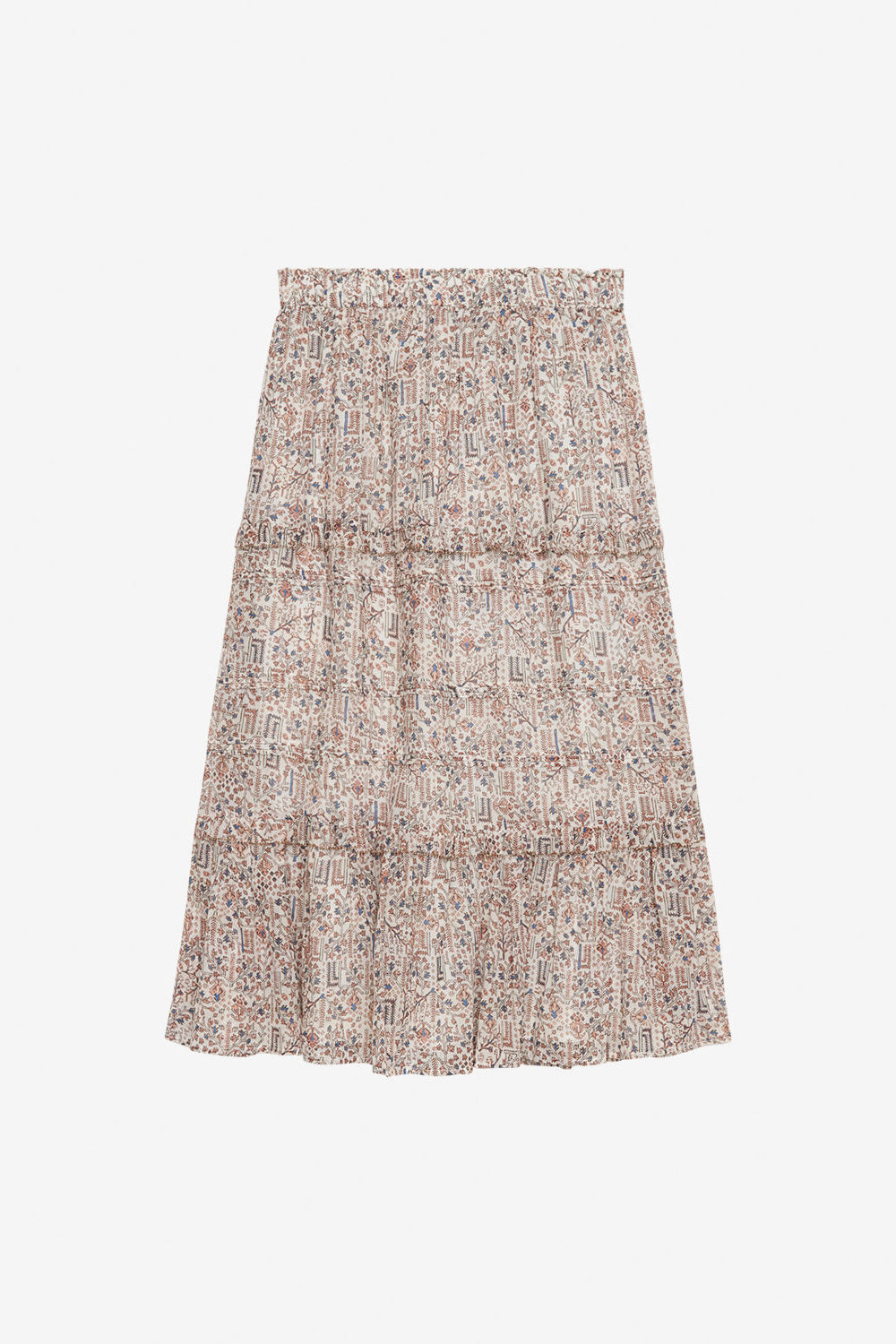 Jupe longue diya en coton léger imprimé  - Écru - Woman - 1