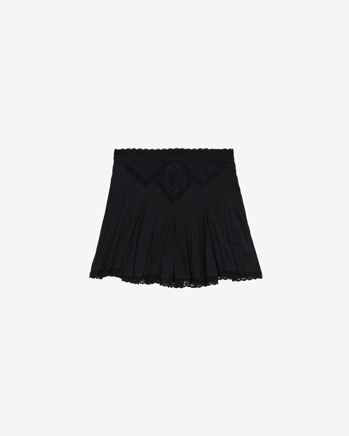 Goldie short cotton and lace skirt - Black - Woman - 4
