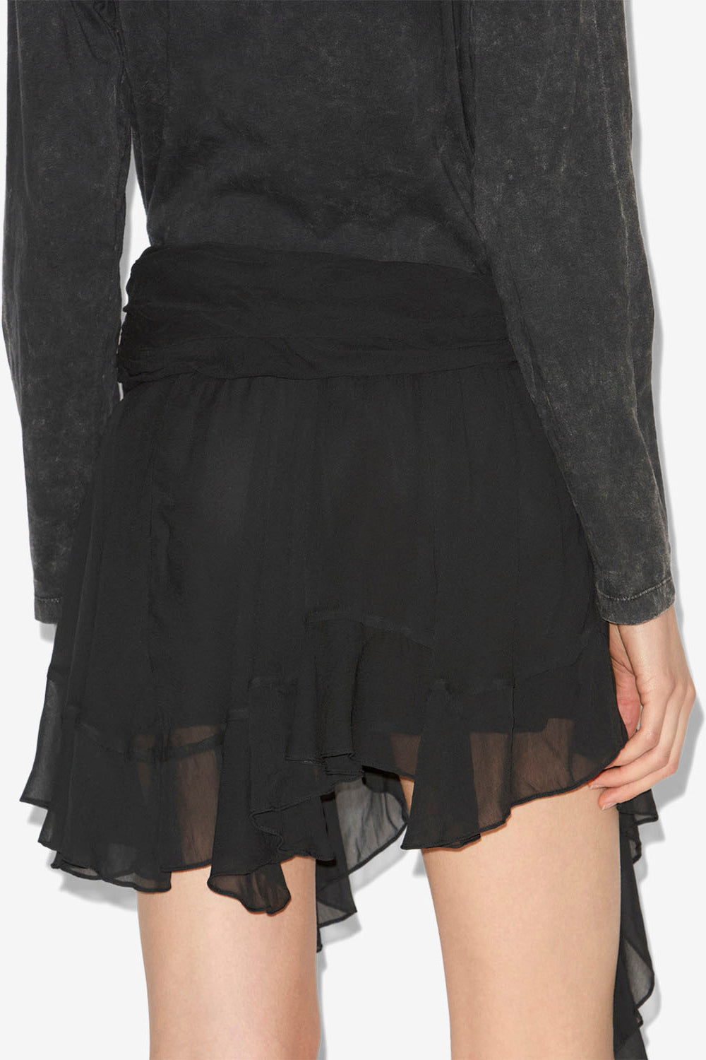 Jupe courte berenicia à volants - Noir - Woman - 5