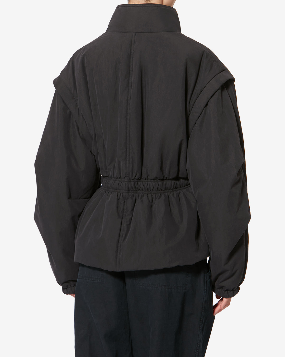 Cappotto corto con zip 2 in 1 dastyni - Nero lavato - Woman - 4