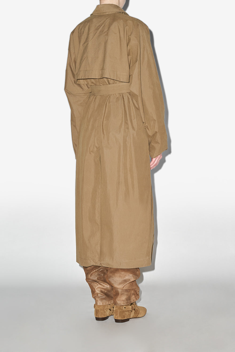 Cappotto lungo in cotone cacilda - Cachi - Woman - 3