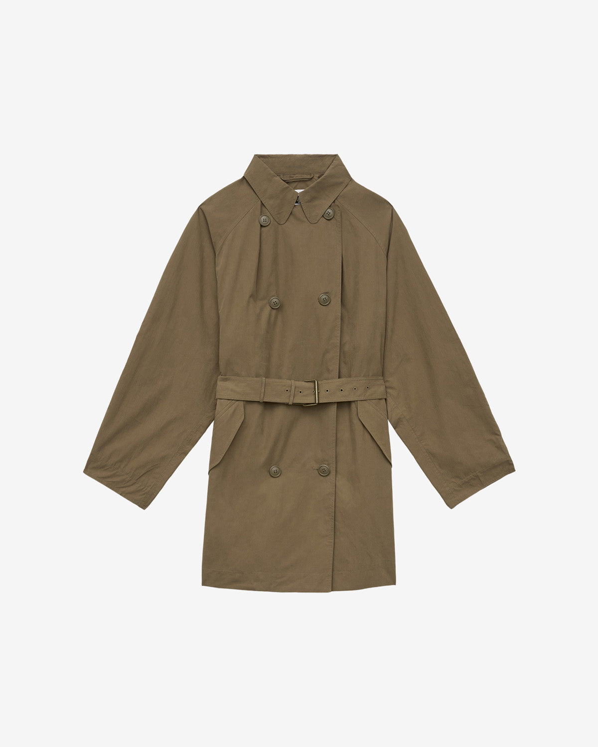 Carlota crisp cotton trench coat - Khaki - Woman - 5