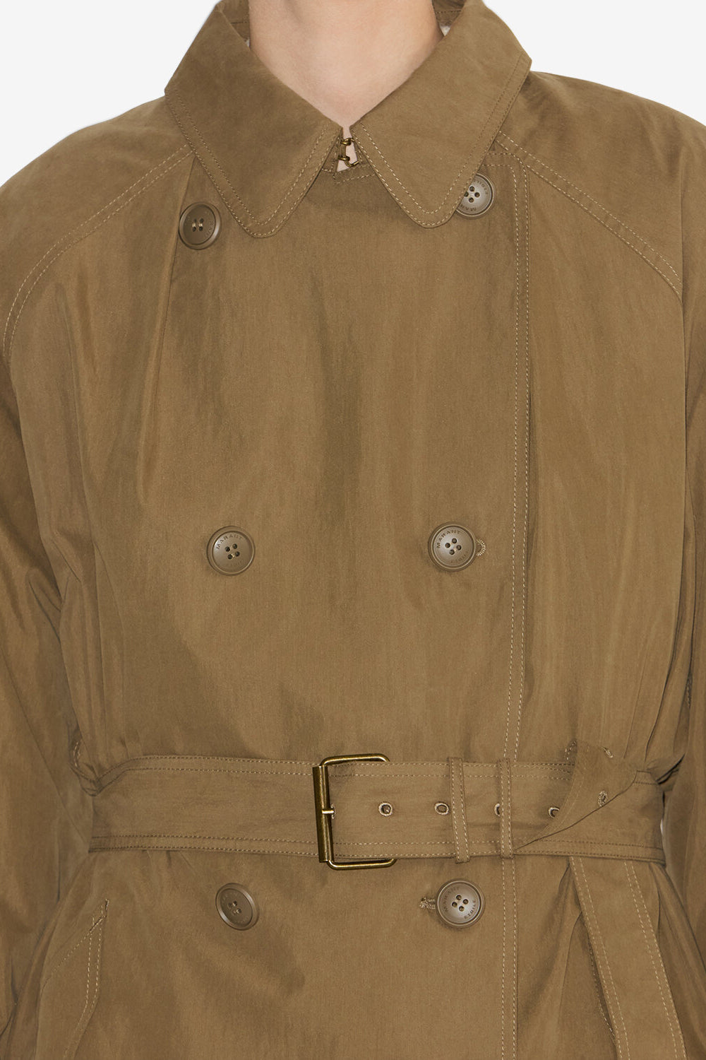 Cappotto trench carlota in cotone croccante - Cachi - Woman - 3