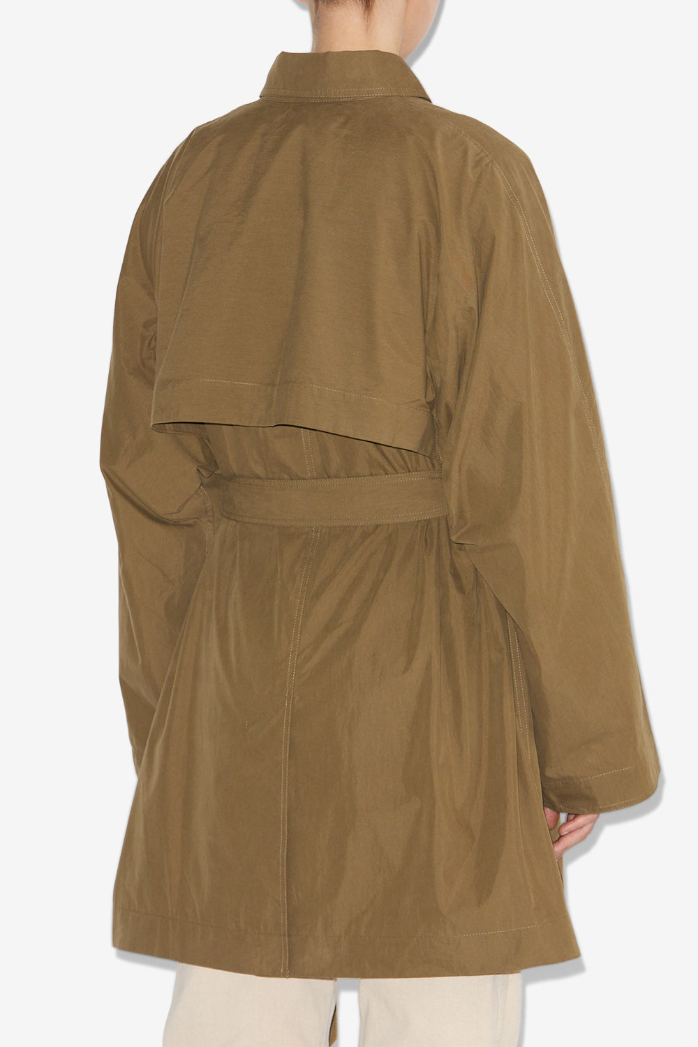 Cappotto trench carlota in cotone croccante - Cachi - Woman - 5