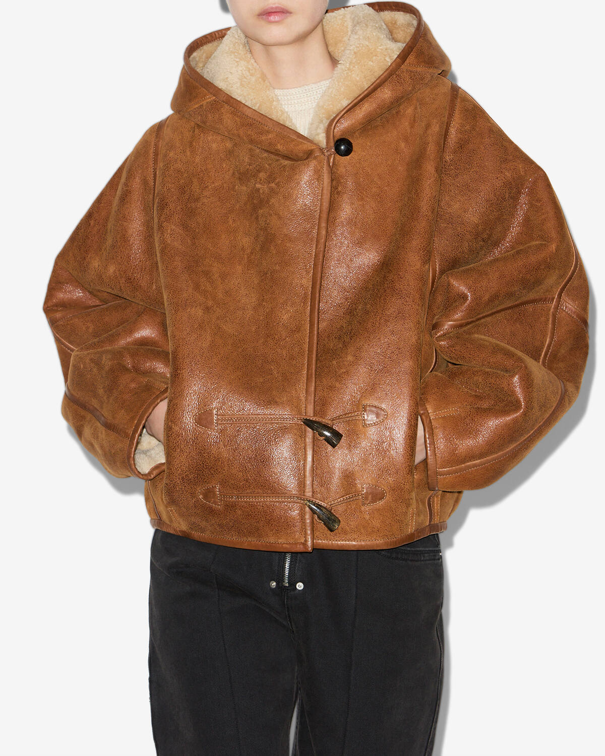 Cappotto amiel Woman Cognac 2