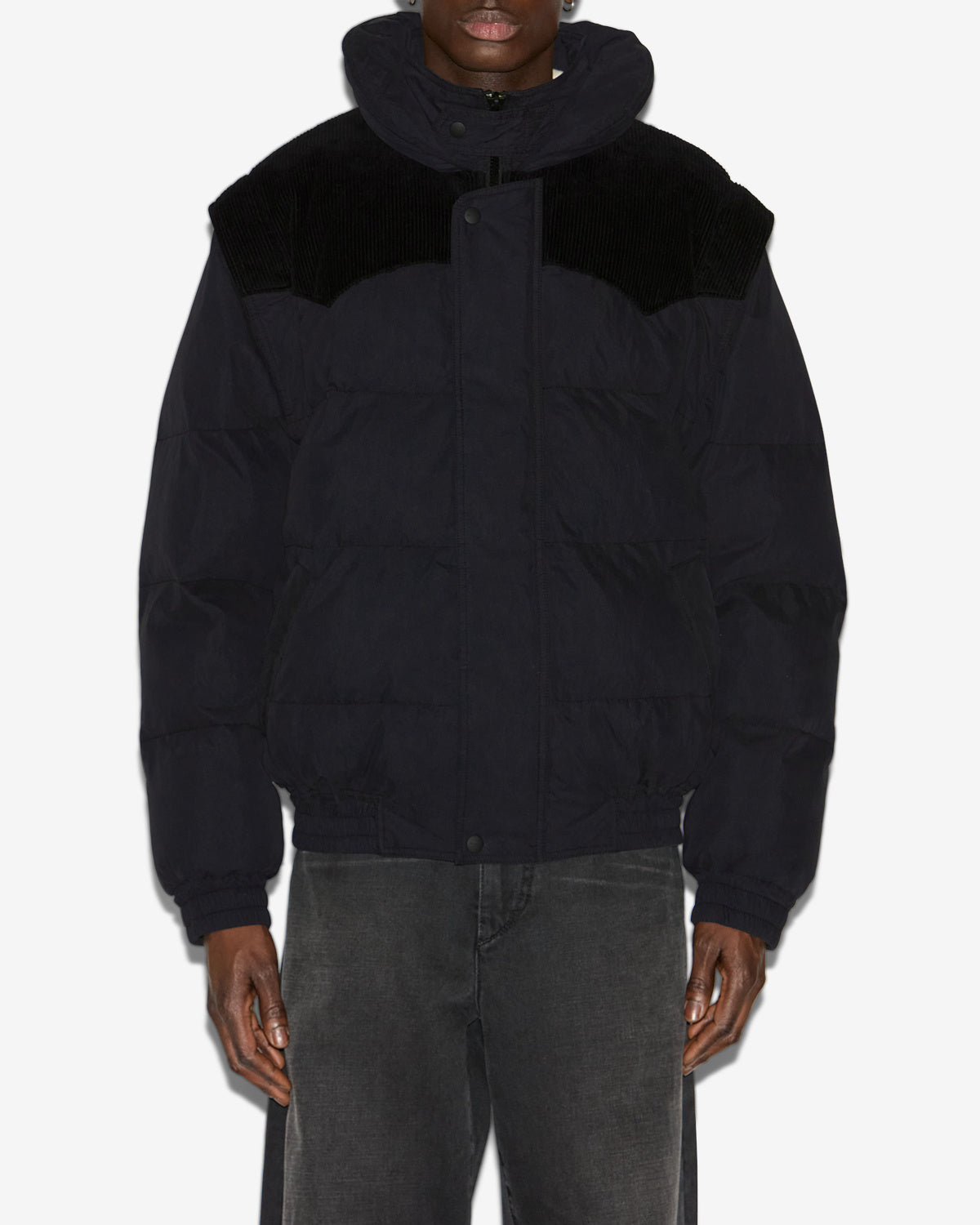 Dawson short cotton down coat - Black - Man - 3