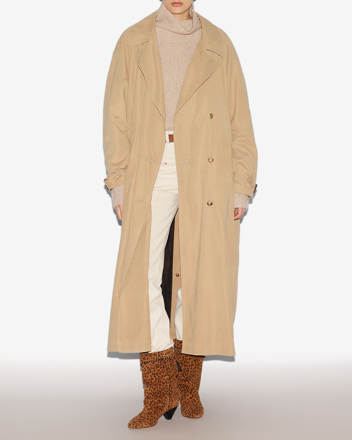 Manteau trench fluide elea  - Beige - Woman - 1