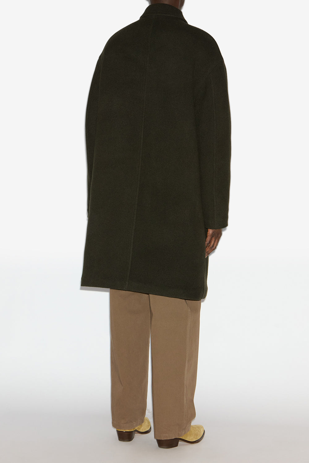 Kirk 울 혼방 롱 코트 - Dark khaki - Man - 5