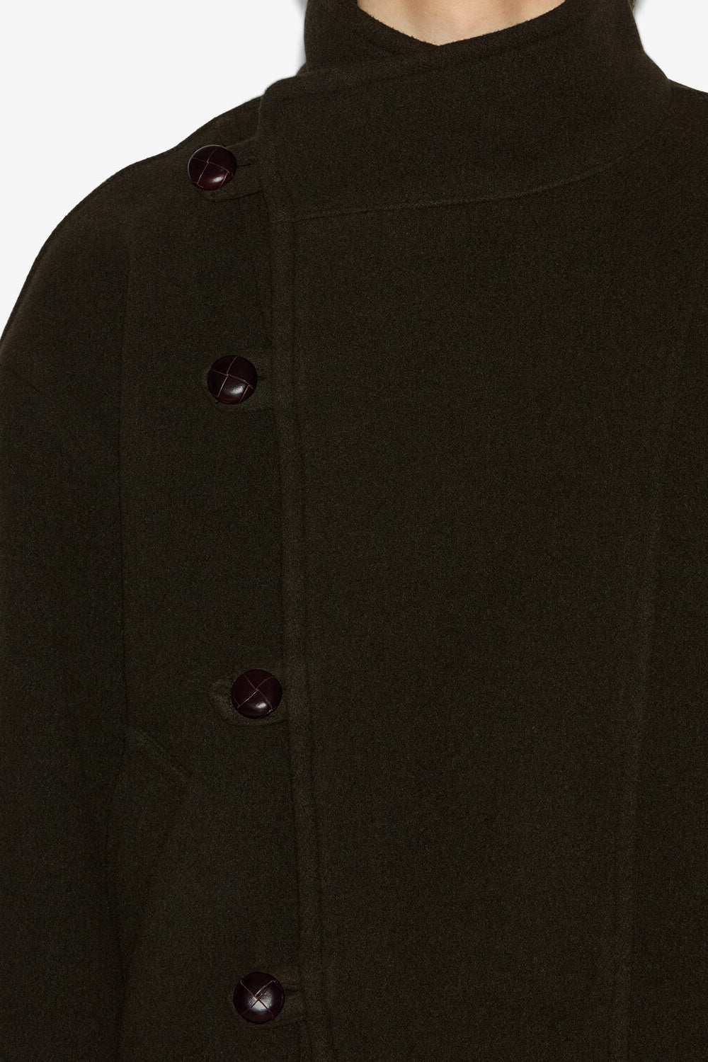 Keyle 울 혼방 쇼트 코트 - Dark khaki - Man - 3