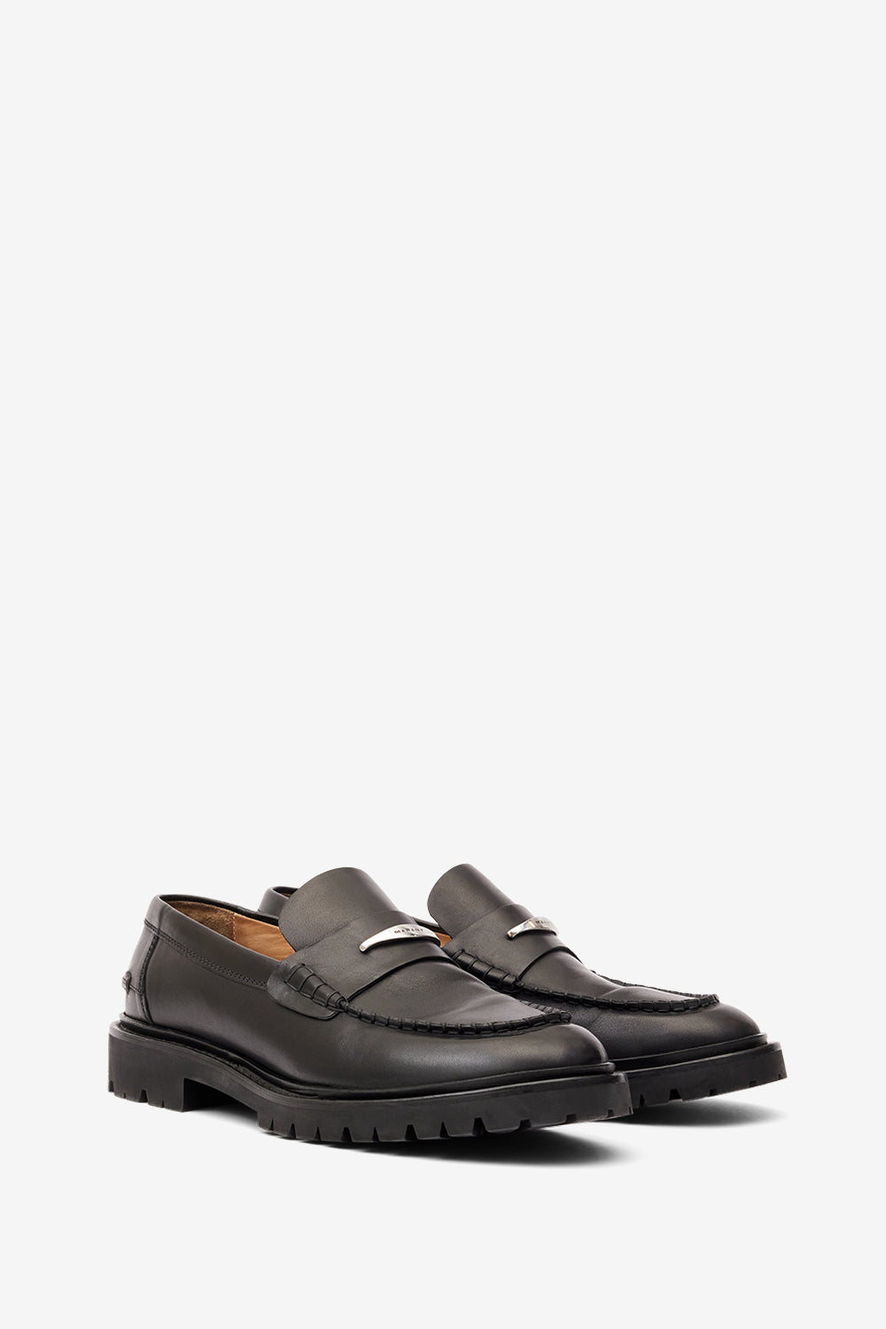 Mocassins frezzah en cuir de veau  - Noir - Man - 3
