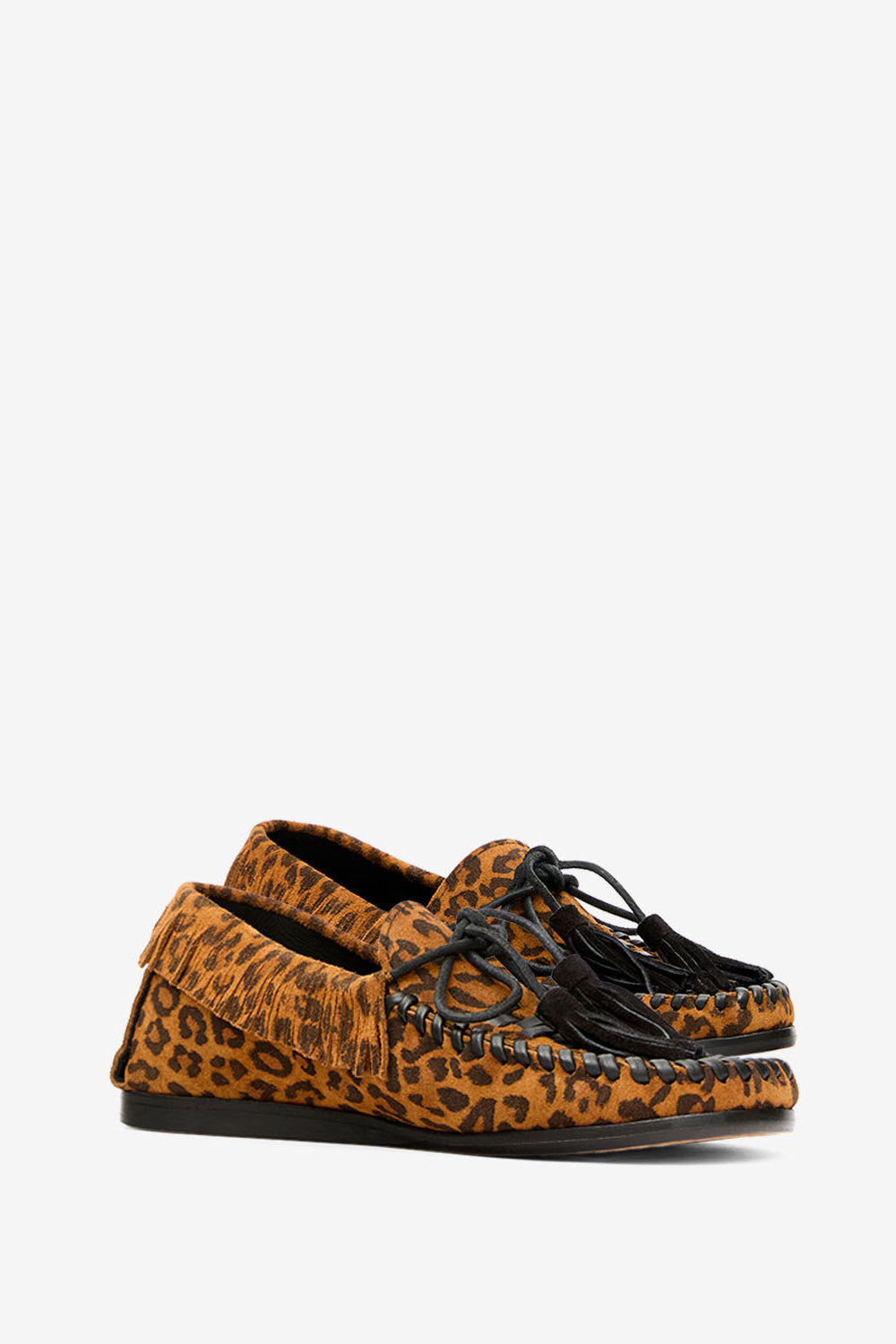 Mocassins en cuir imprimé fitza - Léopard - Woman - 3