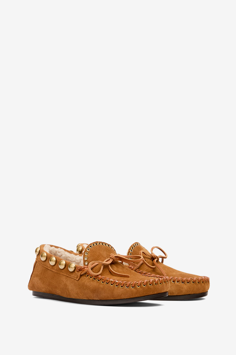 Mocassins fitza en cuir fourré - Cognac-doré - Woman - 3
