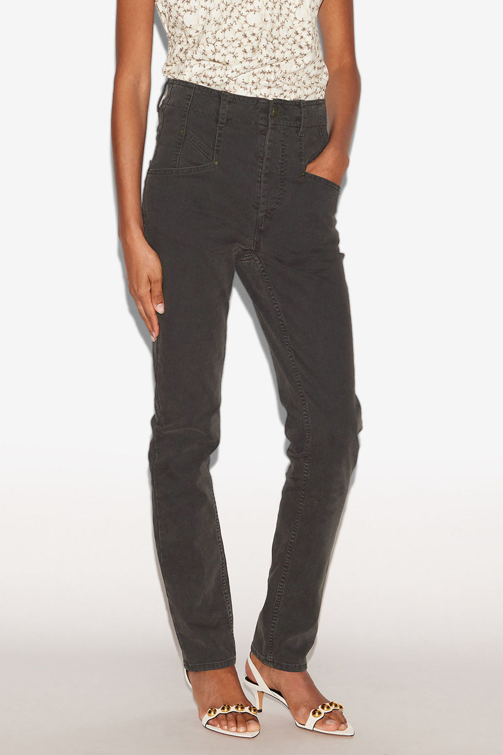 Jean slim niliane en denim  - Noir délavé - Woman - 4