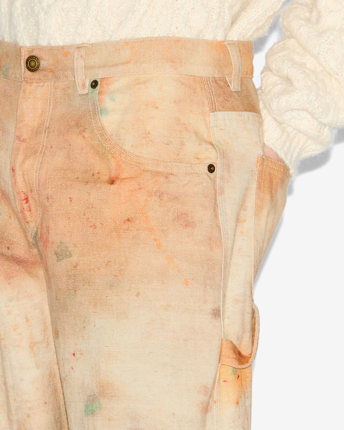 Pantaloni pablo in denim colorato - Beige - Man - 2