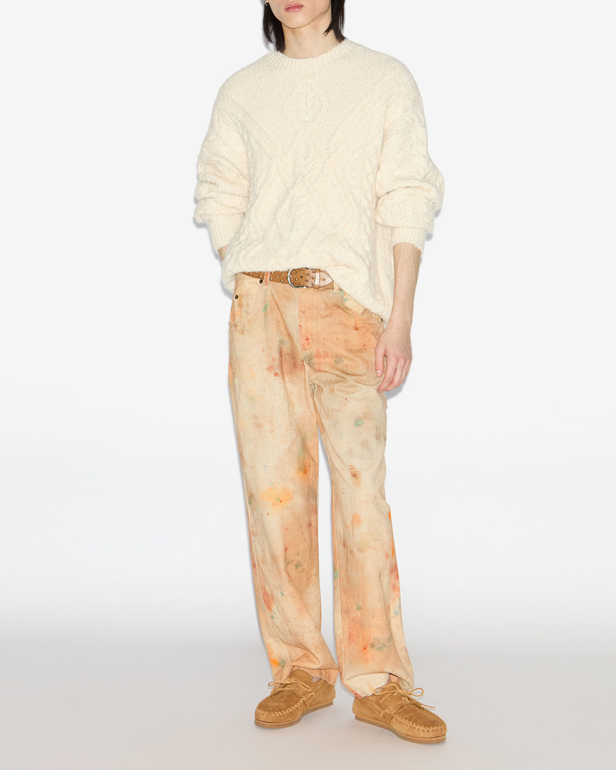 Pantaloni pablo in denim colorato - Beige - Man - 1