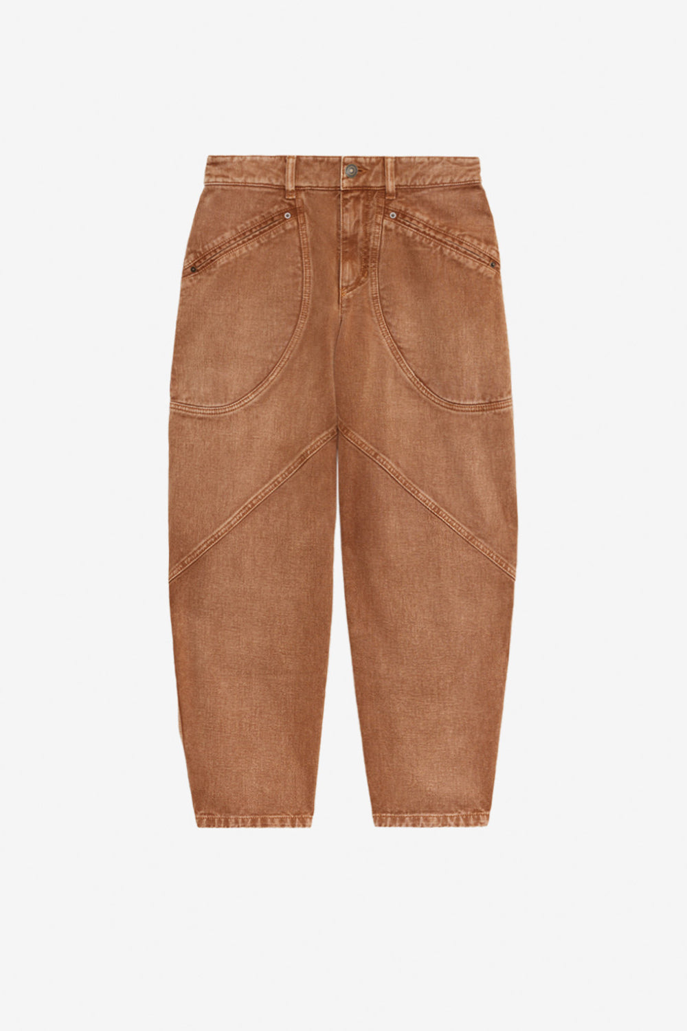 Jeans catarina in denim con dettagli impunturati - Ochre - Woman - 1