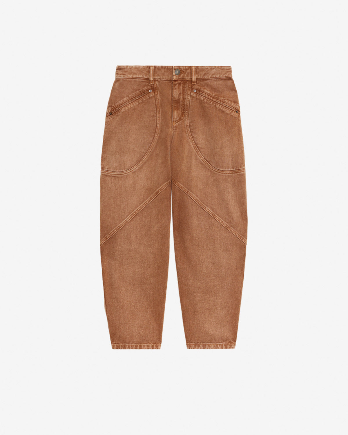 Jeans catarina in denim con dettagli impunturati - Ochre - Woman - 5