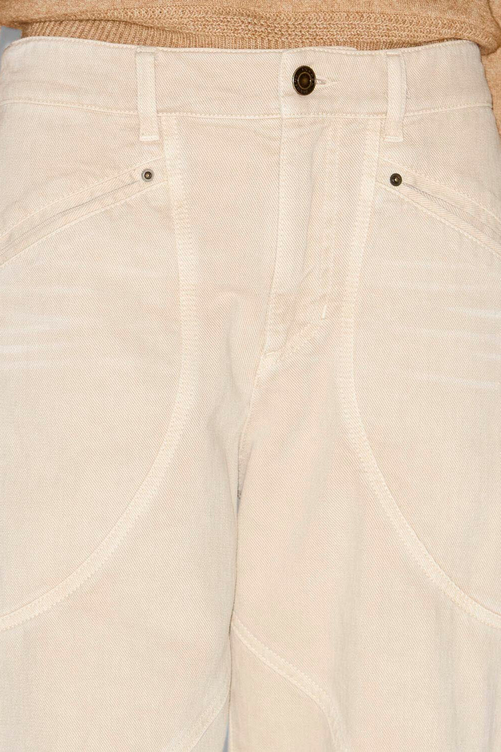 Jeans catarina in denim con dettagli impunturati - Ecru - Woman - 3