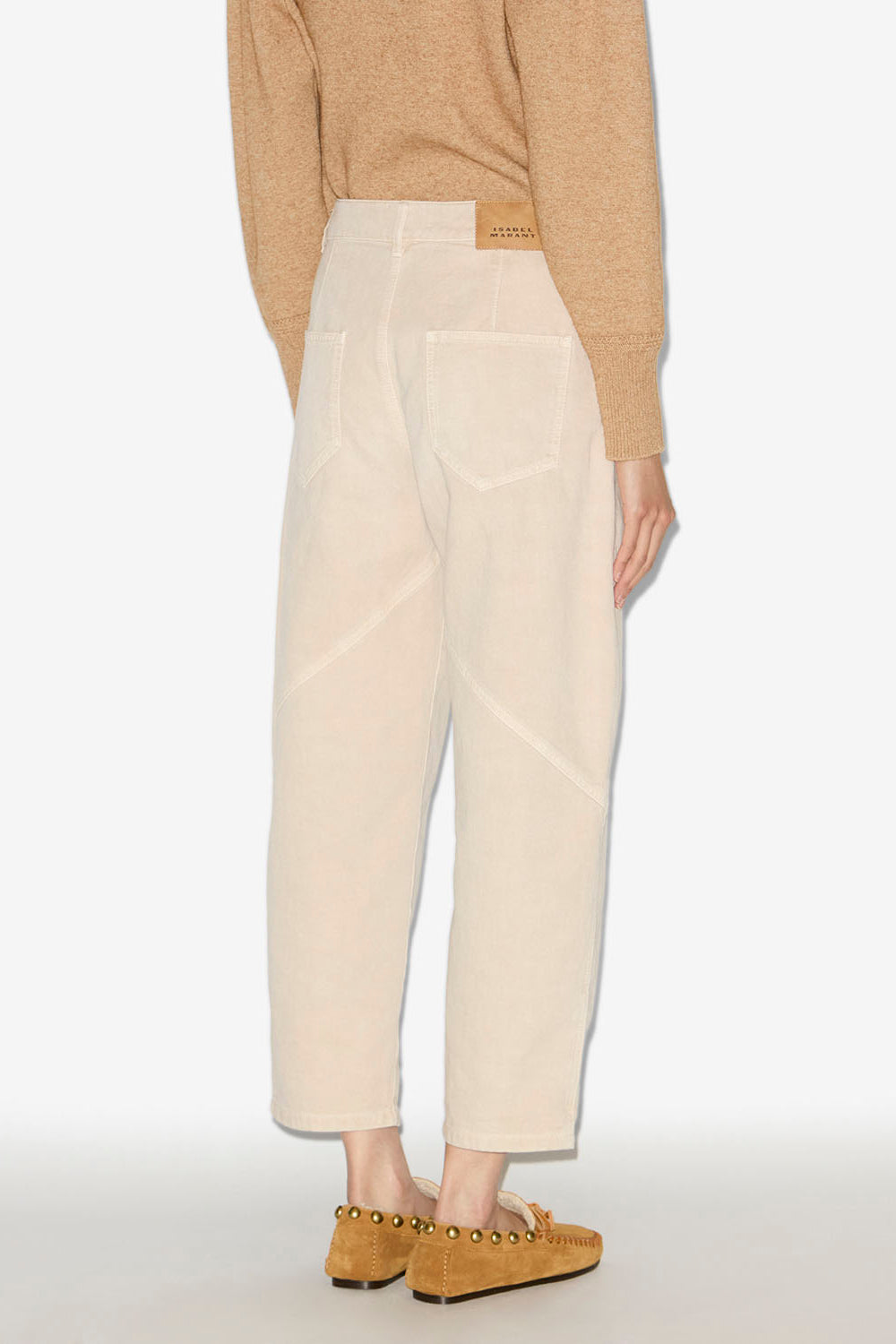Jeans catarina in denim con dettagli impunturati - Ecru - Woman - 5