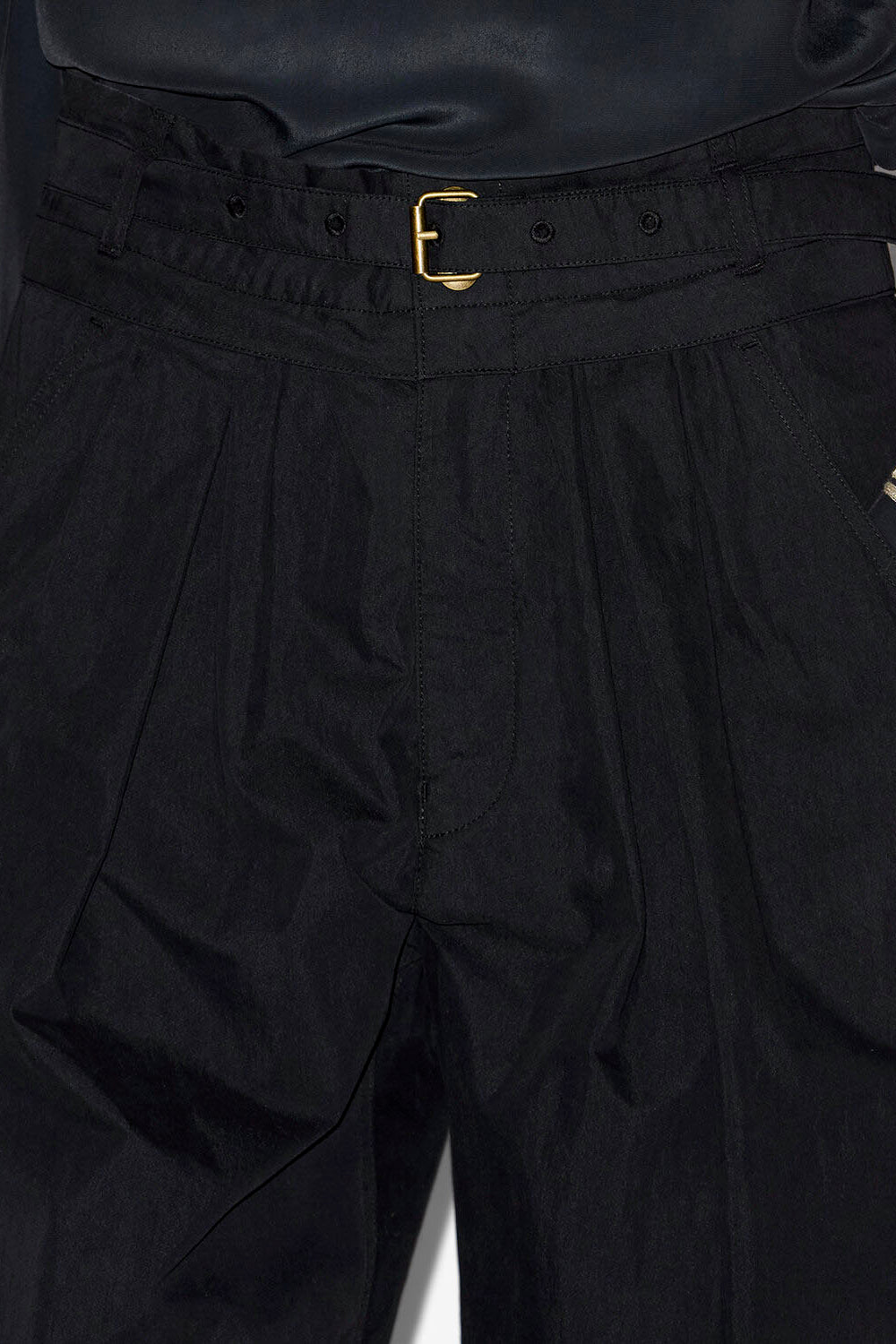 Pantaloni stile militare celia in cotone - Nero lavato - Woman - 3