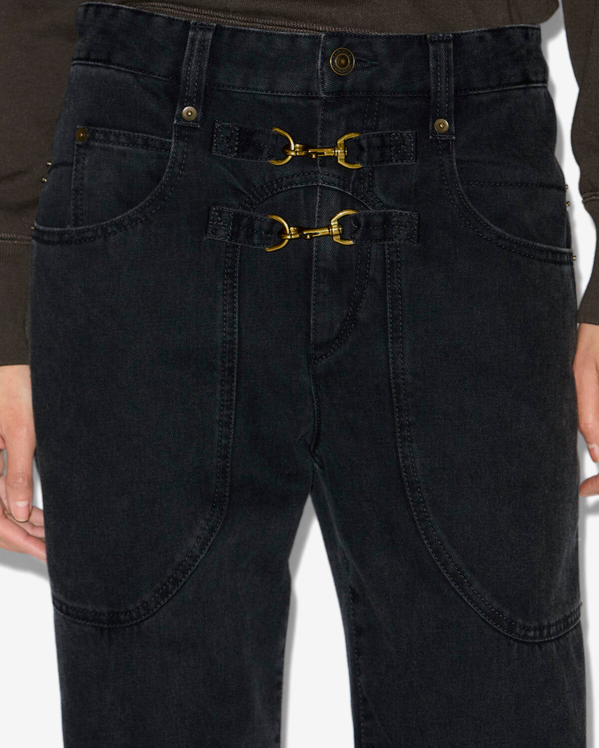 Pantalon brinley Woman Noir délavé 4