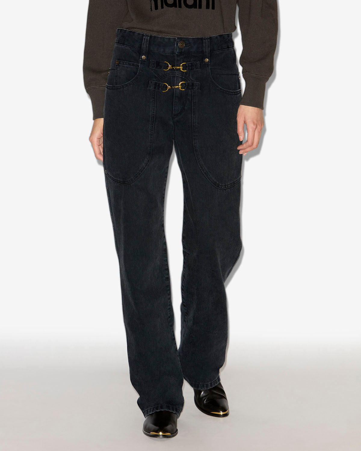 Pantalon brinley Woman Noir délavé 4