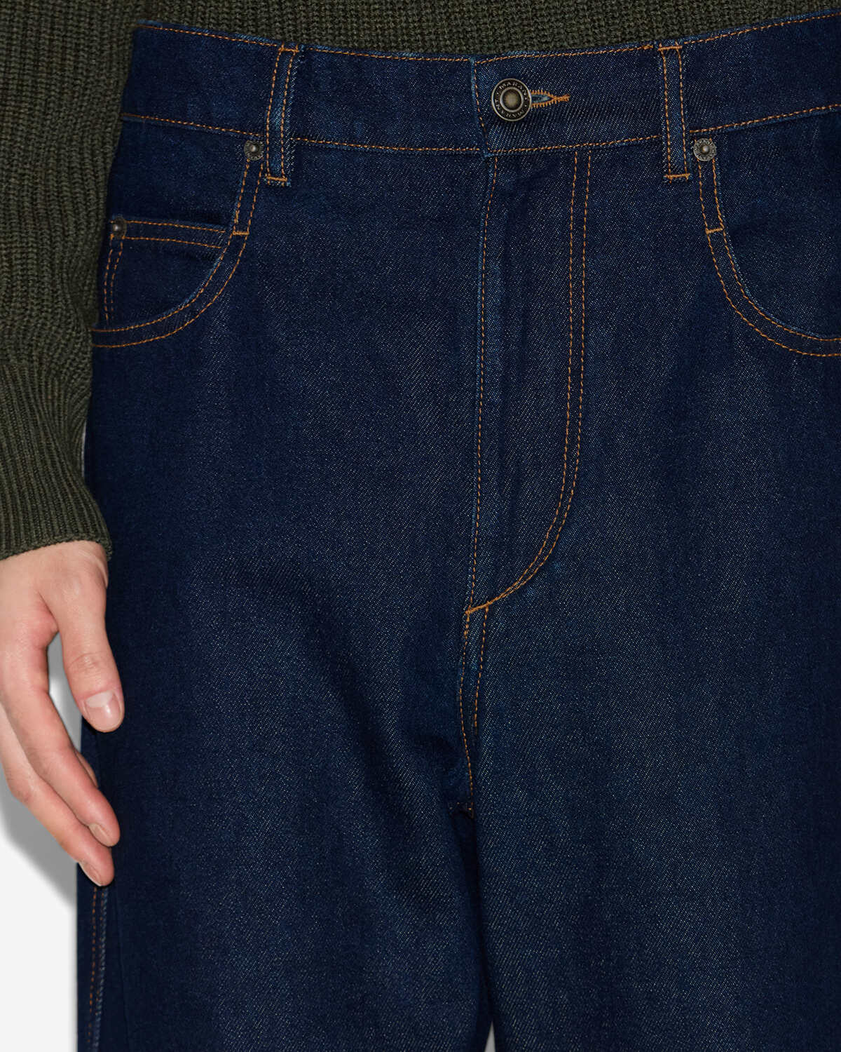 Jameson wide-leg raw denim jeans - Dark midnight - Man - 2
