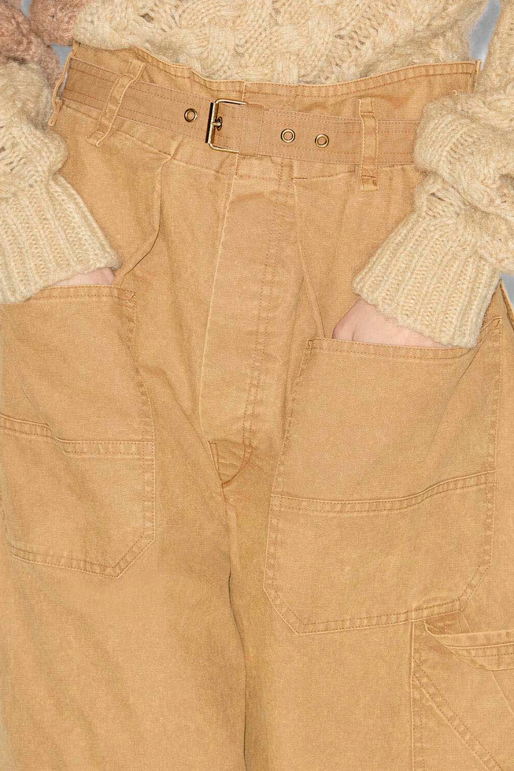 Mathilda cotton workwear pants - Bronze - Woman - 3