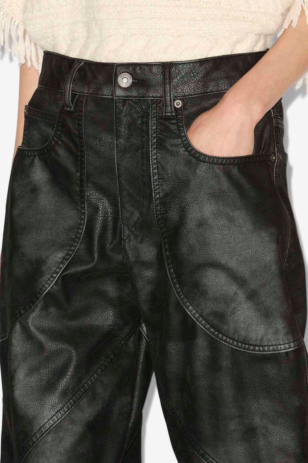 Kelvina faux leather pants - Black - Woman - 3