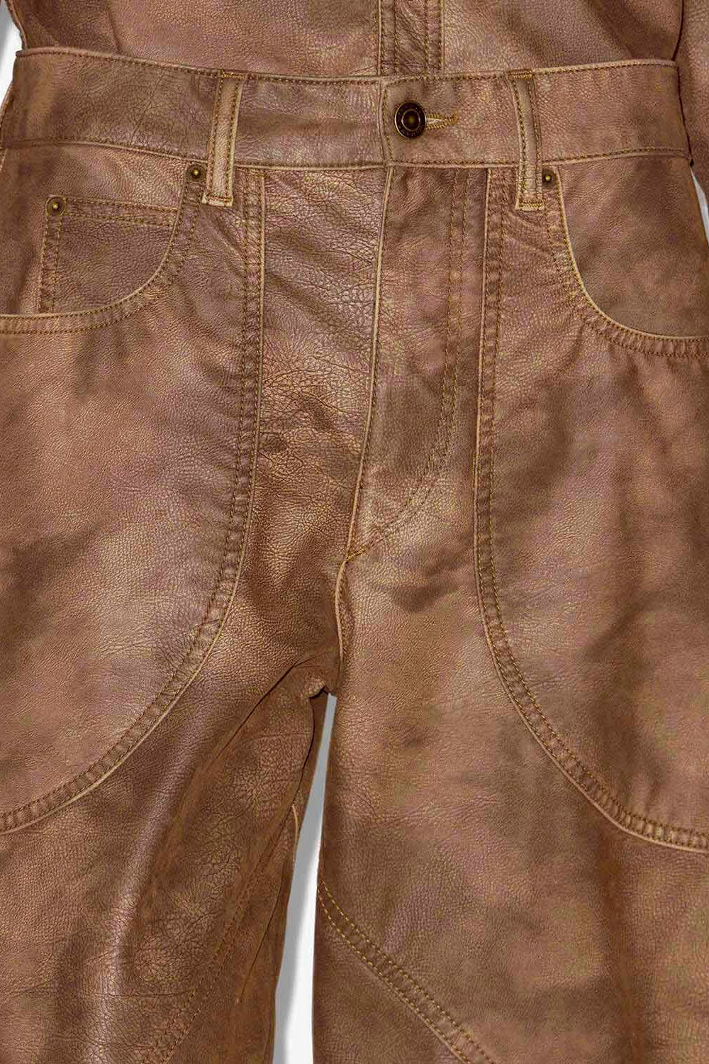 Kelvina faux leather pants - Tabacco - Woman - 2