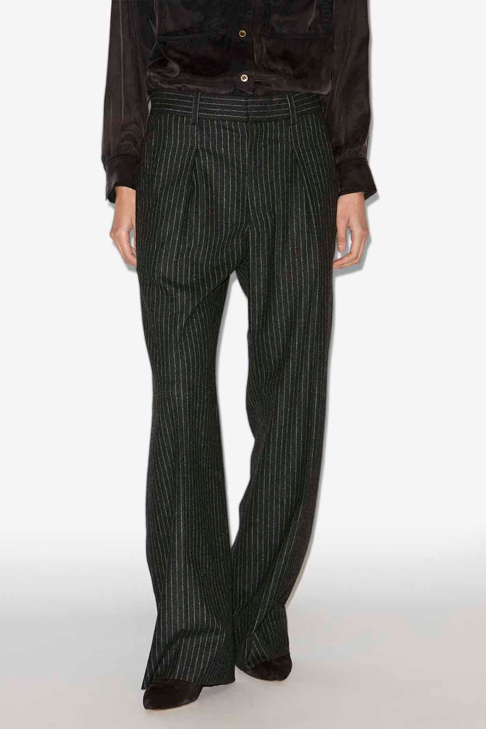 Pantalon tailleur lisetta en laine  - Anthracite - Woman - 4