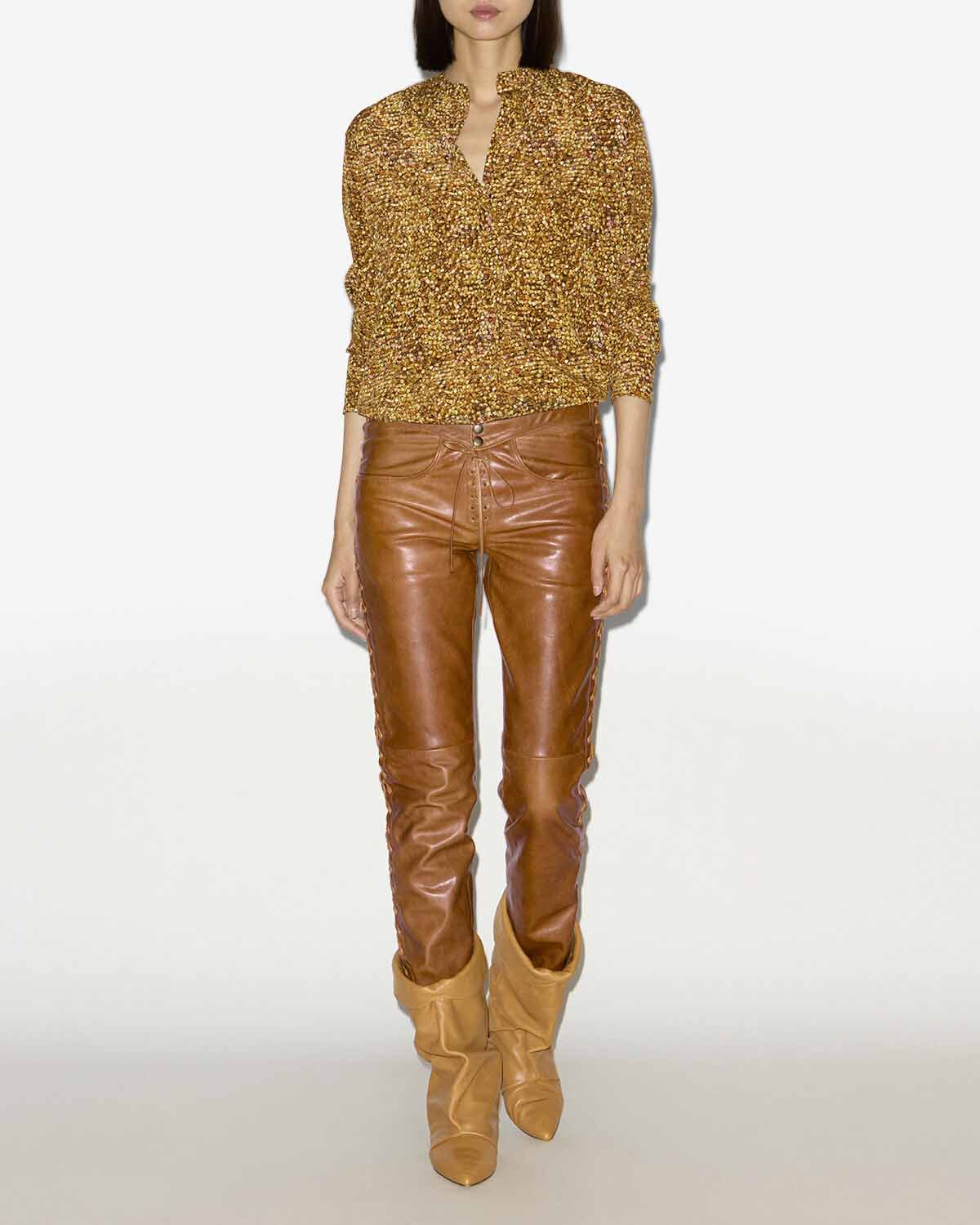 Cyerra pants Woman Cognac 4