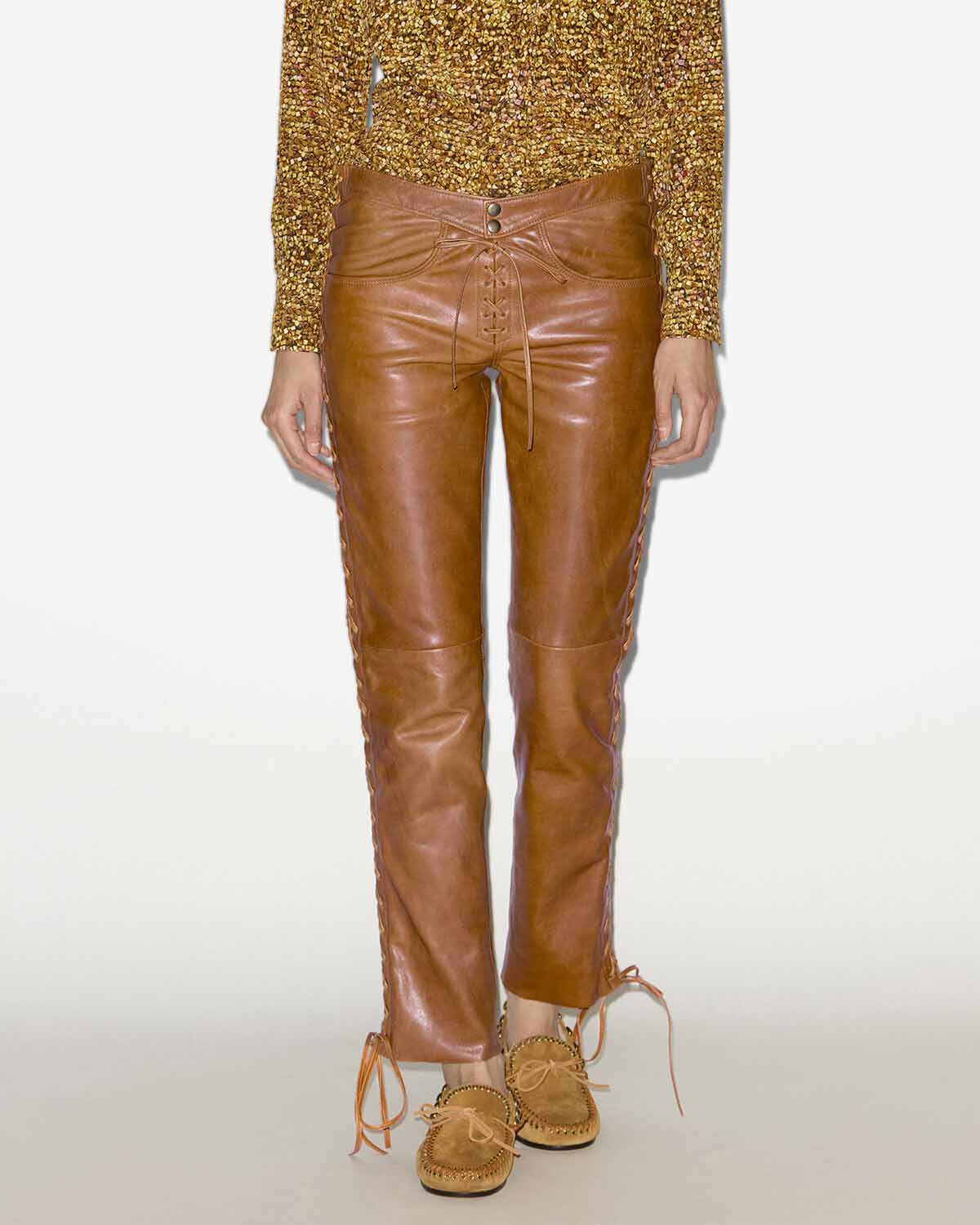 Cyerra pants Woman Cognac 4