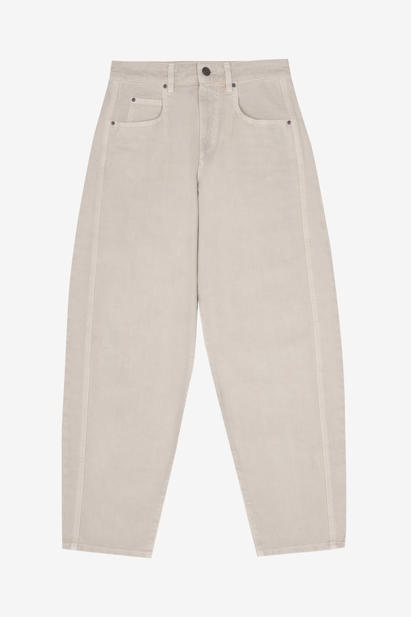 Jean barrel oriane en denim  - Écru - Woman - 1